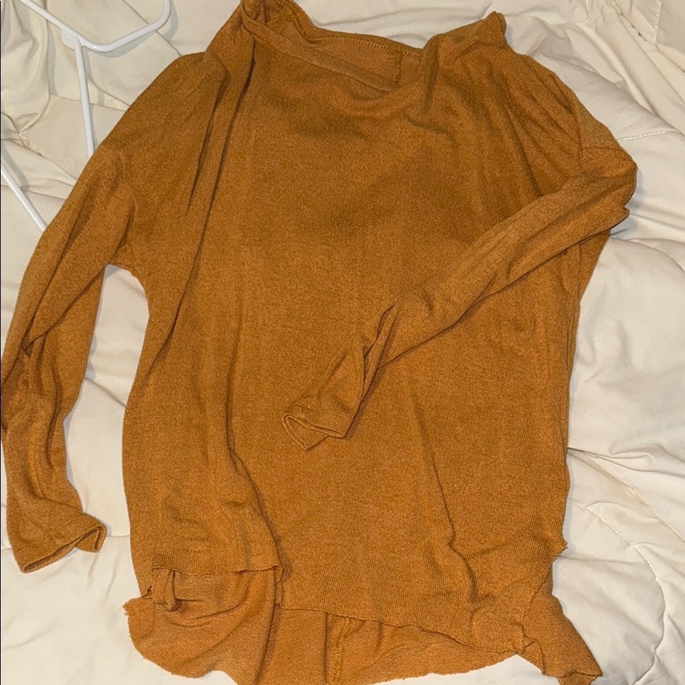 Warm Orange Knit Sweater